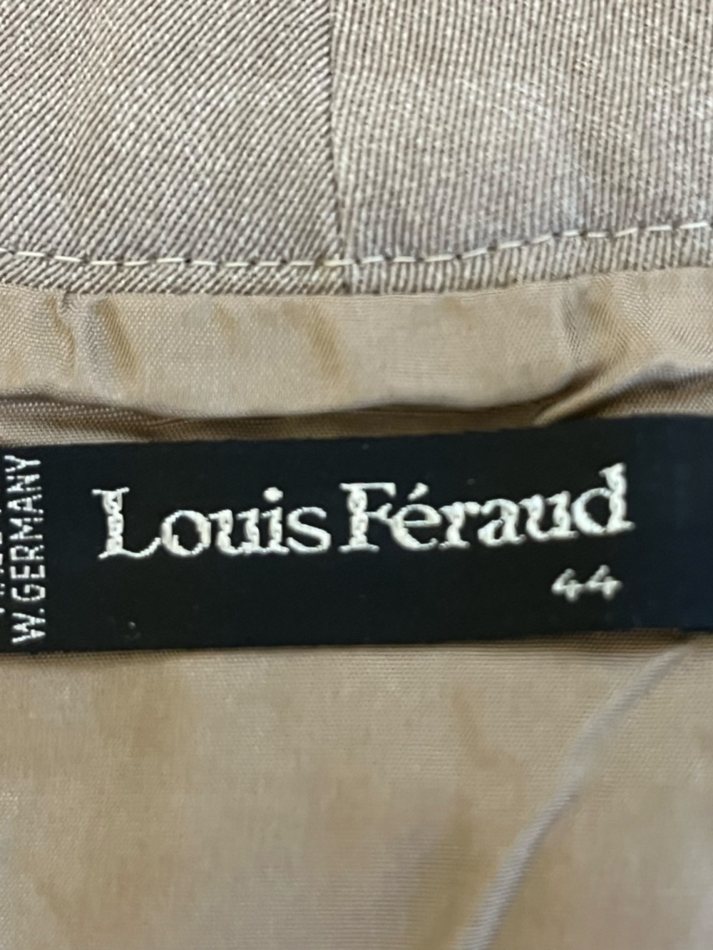 Vintage Louis Feraud taupe wool blend skirt size 44 - Picture 5 of 9